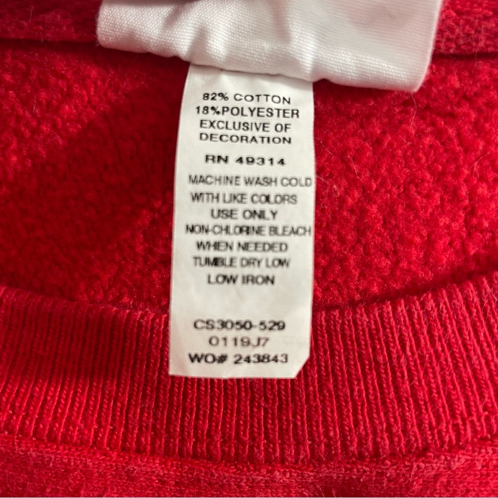 Vintage Y2K Champion Reverse Weave Wisconsin Badgers Crew Sweatshirt Red Large - Picture 7 of 11